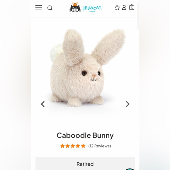 LAST ONE!!! BNWT JELLYCAT CABOODLE BUNNY SEALED IN PLASTIC - Picture 14 of 14